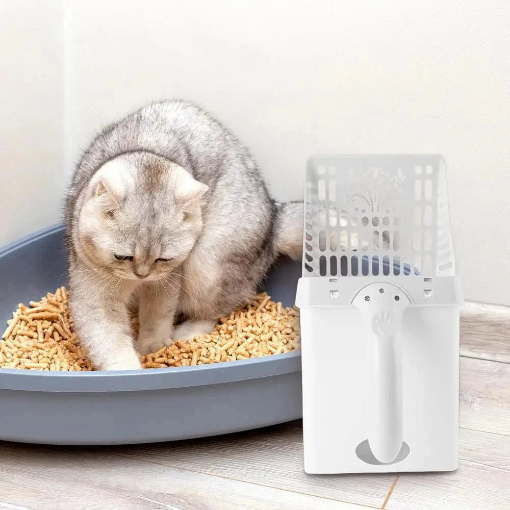 Snuffle Snouts Litter Scooper With Holder Large Capacity Portable Litter Box Scooper Multifunctional Pet Accessories For Small Animal Kitten