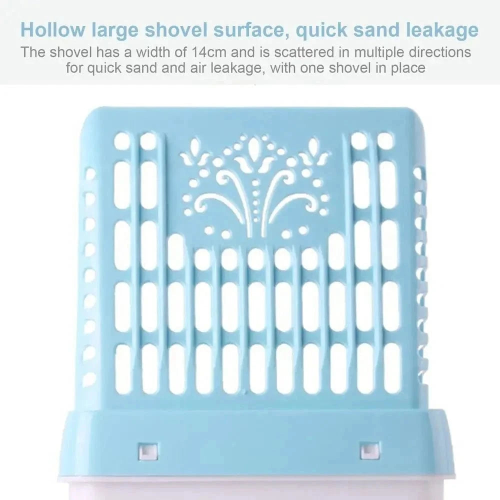 Snuffle Snouts Litter Scooper With Holder Large Capacity Portable Litter Box Scooper Multifunctional Pet Accessories For Small Animal Kitten