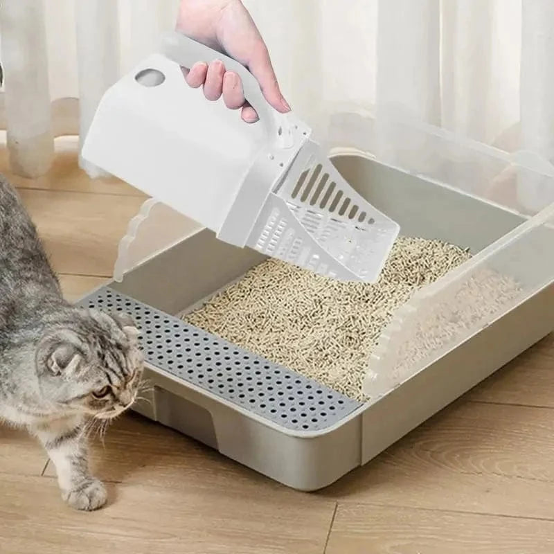 Snuffle Snouts Litter Scooper With Holder Large Capacity Portable Litter Box Scooper Multifunctional Pet Accessories For Small Animal Kitten