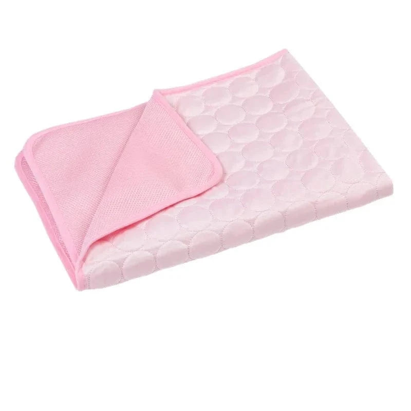 Snuffle Snouts mesh cloth pink / S 50x40 cm Dog Mat Cooling Summer Pad Mat For Dogs Cat Blanket Sofa Breathable Pet Dog Bed Summer Washable For Small Medium Large Dogs Car