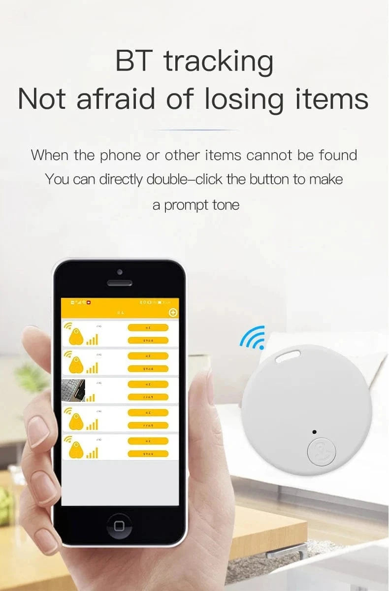Snuffle Snouts Mini GPS Locator AntiLost Alarm Wallet Keychain Smart Tag Bluetooth-Compatible Tracer Keychain Dog Pet Child Tracker Key Finder
