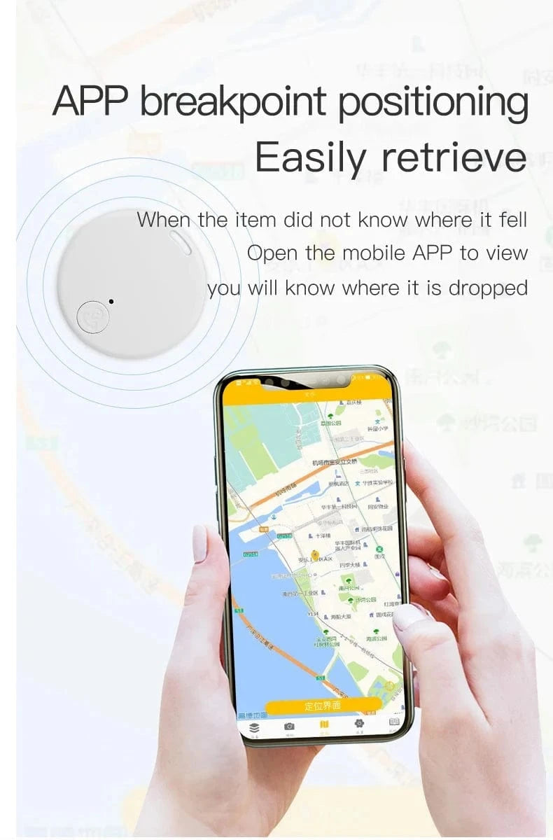 Snuffle Snouts Mini GPS Locator AntiLost Alarm Wallet Keychain Smart Tag Bluetooth-Compatible Tracer Keychain Dog Pet Child Tracker Key Finder
