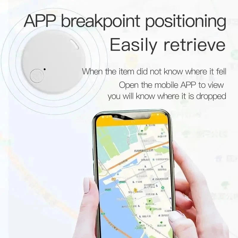 Snuffle Snouts Mini GPS Locator AntiLost Alarm Wallet Keychain Smart Tag Bluetooth-Compatible Tracer Keychain Dog Pet Child Tracker Key Finder