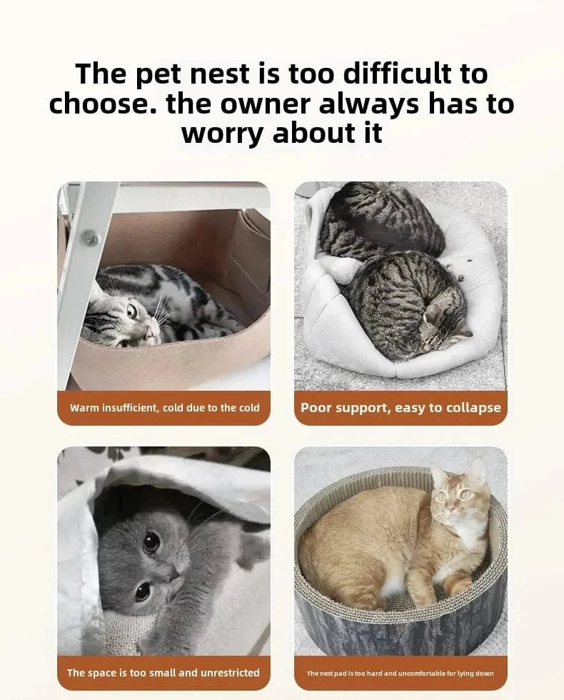 Snuffle Snouts New 2024 Autumn and Winter Cat Elk Hide and Seek Cat Tunnel Play Sleeping Integrated Pet Nest Kennel Small Dog Accessories