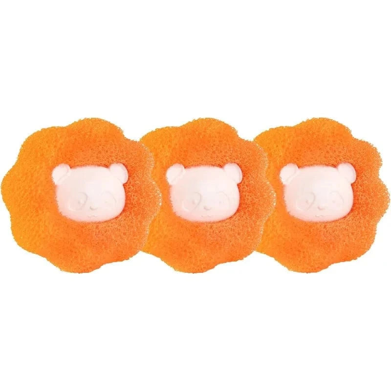 Snuffle Snouts Orange-3pcs 1-5pcs Pet Hair Remover Reusable Ball Laundry Washing Machine Filter Wool Sticker Cat Hair Remover Pet Fur Lint Catcher Home