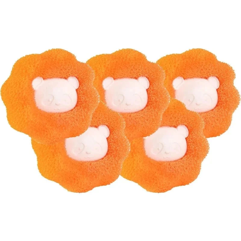 Snuffle Snouts Orange-5PCS 1-5pcs Pet Hair Remover Reusable Ball Laundry Washing Machine Filter Wool Sticker Cat Hair Remover Pet Fur Lint Catcher Home