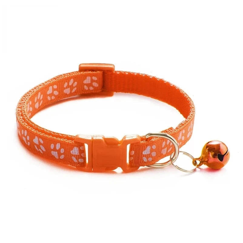 Snuffle Snouts orange Hot pet for cat bell collar dog print cat collar multi-color optional necklace ring cat rope collar pet supplies