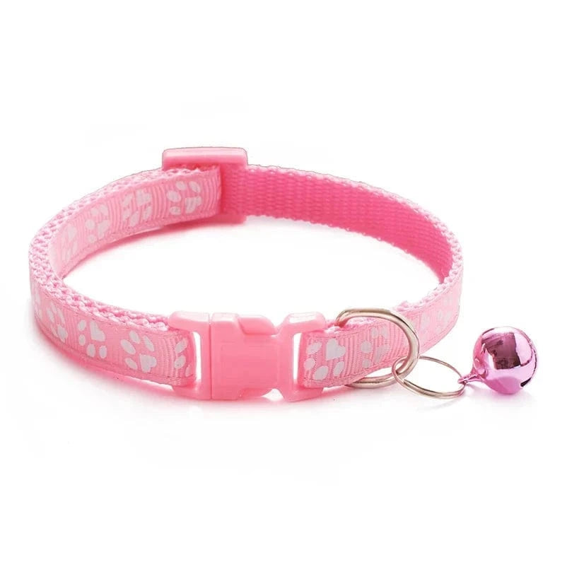Snuffle Snouts pink Hot pet for cat bell collar dog print cat collar multi-color optional necklace ring cat rope collar pet supplies