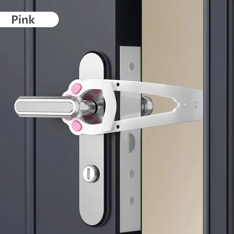 Snuffle Snouts Pink Punch-Free Pet Door Opener Adjustable Cat Door Holder Latch Easy Installation Pet Flap Door for Dog Cats Pet Supplies