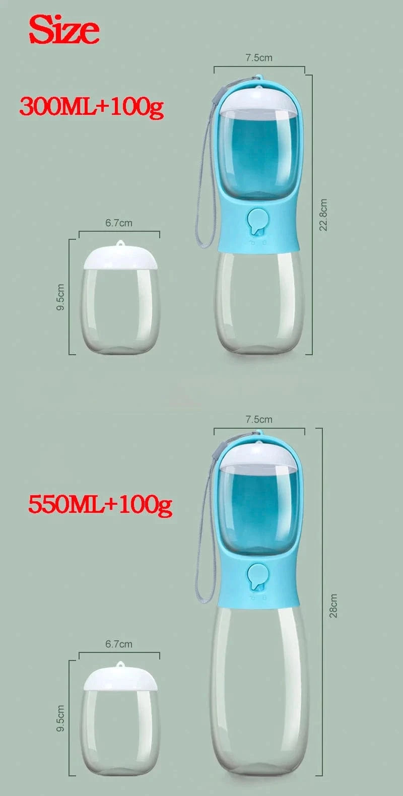 Snuffle Snouts Portable Water Bottle For Dogs Puppy Drinking Bottle Travel Pet Drinker Leakproof Dog Bowl Food Containers Dog Accessories