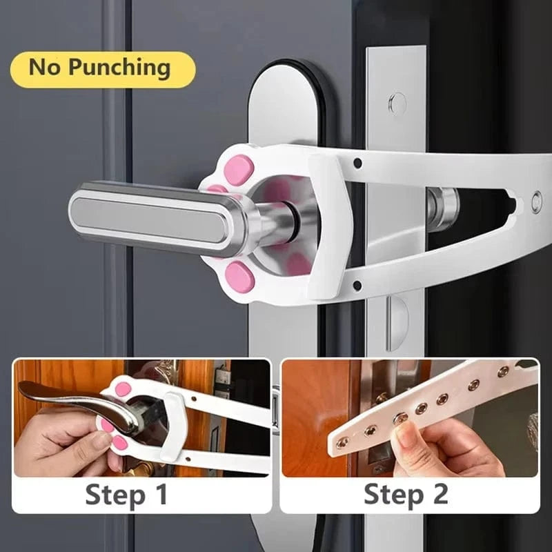 Snuffle Snouts Punch-Free Pet Door Opener Adjustable Cat Door Holder Latch Easy Installation Pet Flap Door for Dog Cats Pet Supplies