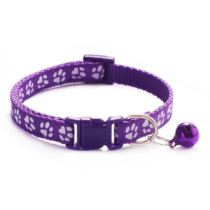 Snuffle Snouts purple Hot pet for cat bell collar dog print cat collar multi-color optional necklace ring cat rope collar pet supplies