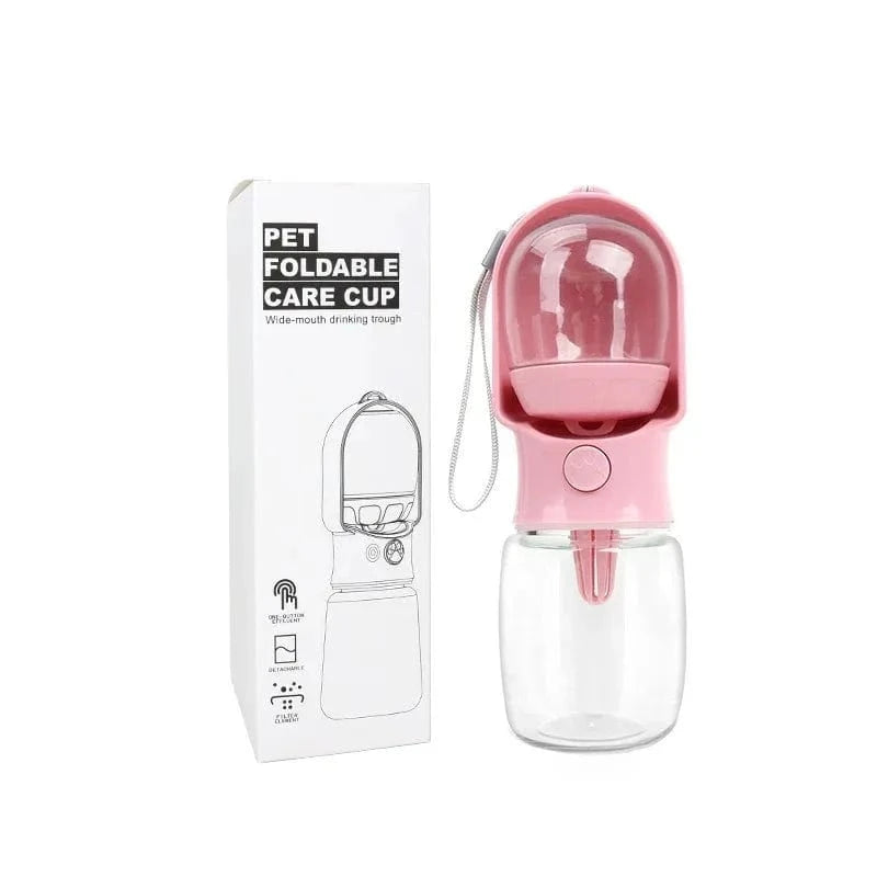 Snuffle Snouts S 320 180ML 2 Portable Dog Water Bottle with Storage Food and Water Container for Puppy Pets Dogs Feeder Bowl Outdoor Travel Pet Supplies