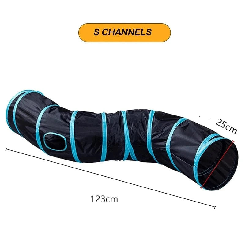 Snuffle Snouts S tunnels Cat Tunnel Foldable Cats Tunnel Cat Toy Breathable Drill Barrel for Indoor loud paper Pet Supplies Cat S Y Pass Play Tunnel