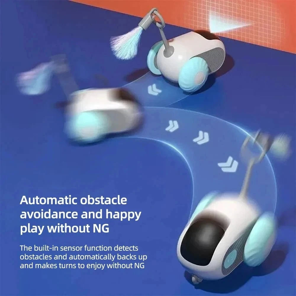 Snuffle Snouts Smart Cat Toy 2 Modes Automatic Moving Remote Controlled Toy Car for Cats Dogs Interactive Playing Kitten Training Pet Supplies