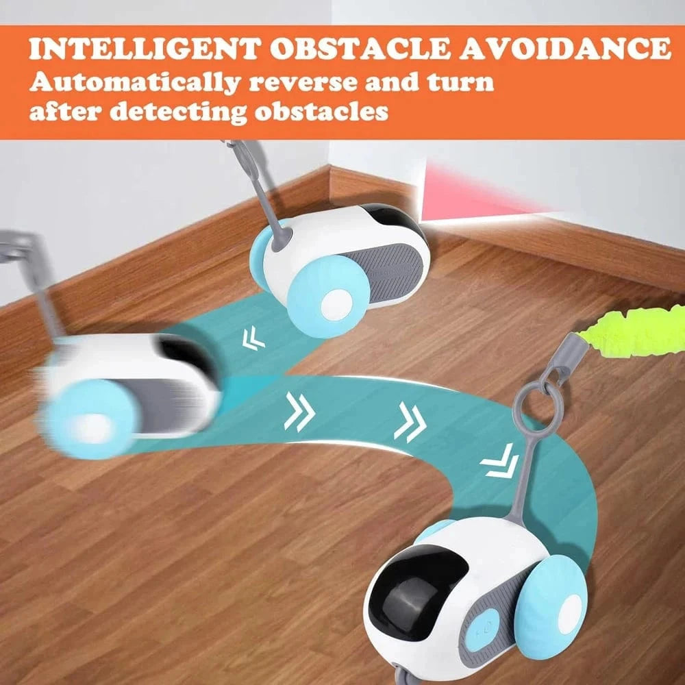 Snuffle Snouts Smart Cat Toy 2 Modes Automatic Moving Remote Controlled Toy Car for Cats Dogs Interactive Playing Kitten Training Pet Supplies