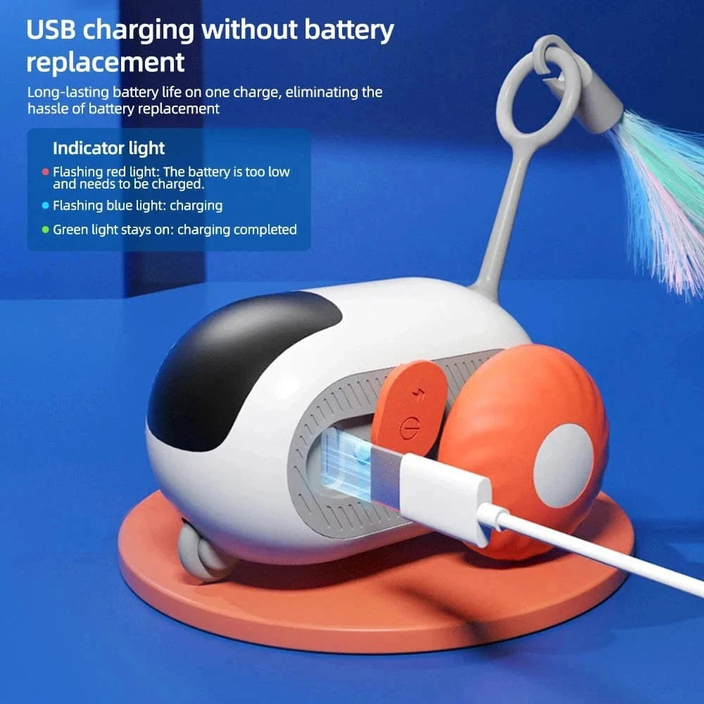 Snuffle Snouts Smart Cat Toy 2 Modes Automatic Moving Remote Controlled Toy Car for Cats Dogs Interactive Playing Kitten Training Pet Supplies