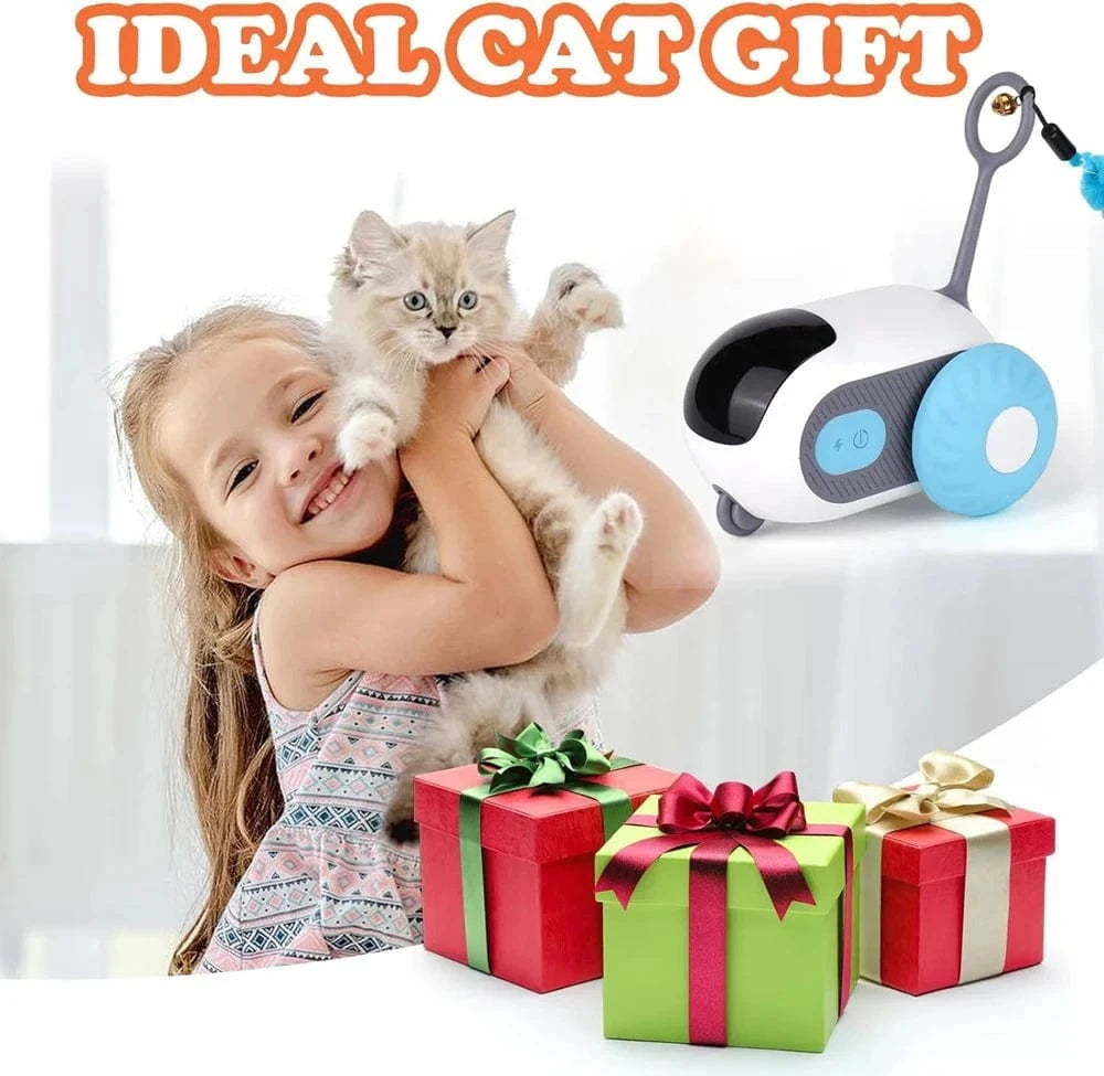 Snuffle Snouts Smart Cat Toy 2 Modes Automatic Moving Remote Controlled Toy Car for Cats Dogs Interactive Playing Kitten Training Pet Supplies