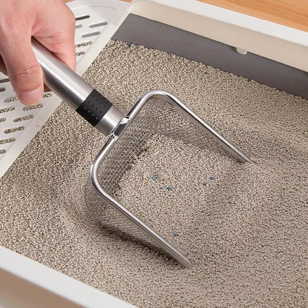 Snuffle Snouts stainless steel Stainless Steel Cat Litter Scoop-Durable, Easy Clean, Ergonomic Handle, Rust-Resistant, Ideal for Quick Waste Removal