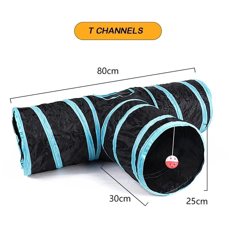 Snuffle Snouts T tunnels Cat Tunnel Foldable Cats Tunnel Cat Toy Breathable Drill Barrel for Indoor loud paper Pet Supplies Cat S Y Pass Play Tunnel