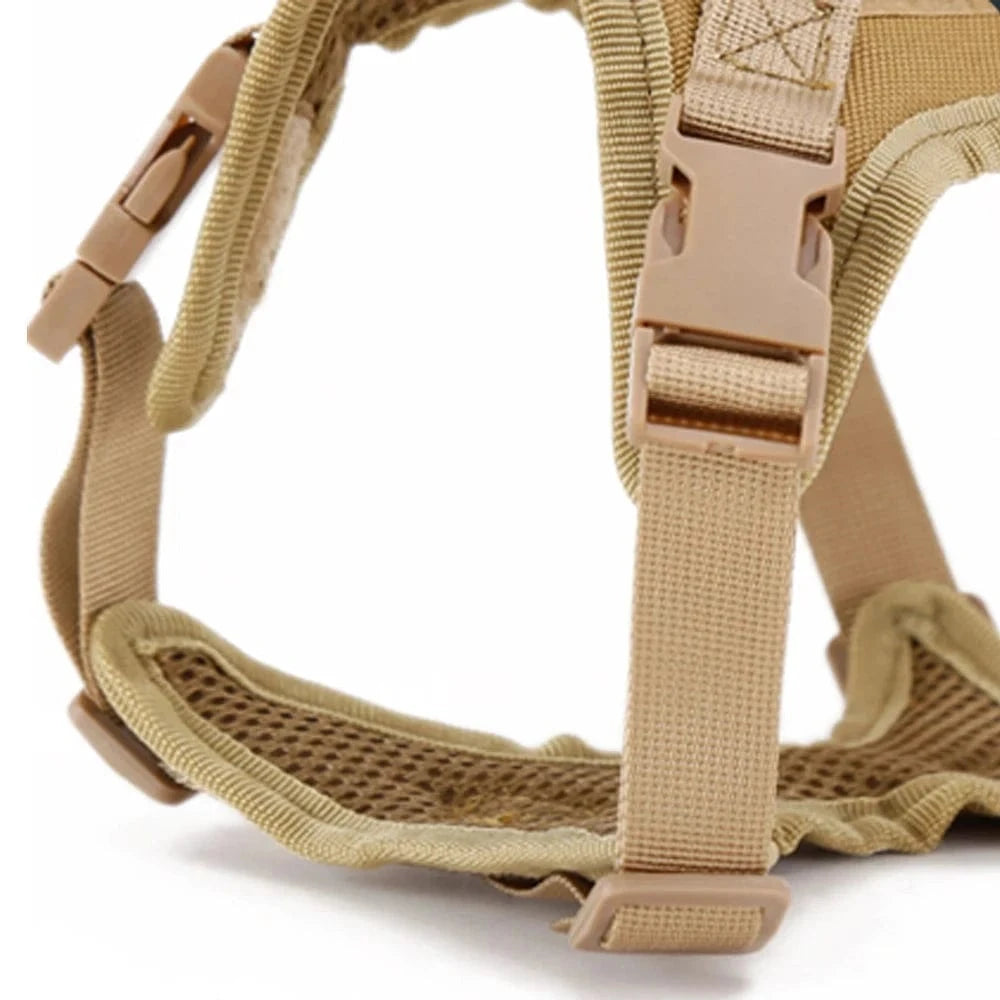 Snuffle Snouts Tactical Cat Harness For Walking Escape Proof Adjustable Pet Vest Harness Soft Mesh With Control Handle For Large Cat Small Dog
