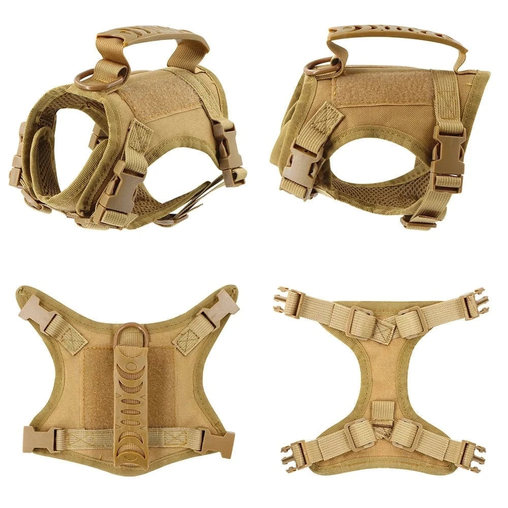 Snuffle Snouts Tactical Cat Harness For Walking Escape Proof Adjustable Pet Vest Harness Soft Mesh With Control Handle For Large Cat Small Dog