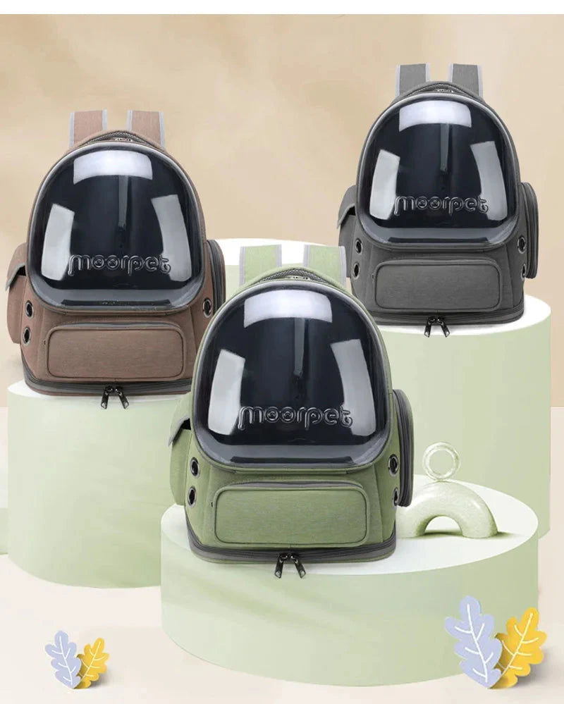 Snuffle Snouts Transparent Pet Cat Carrier Bag Outdoor Travel Backpack for Cats Small Dogs Breathable Cat Carrying Bag Pet Supplies