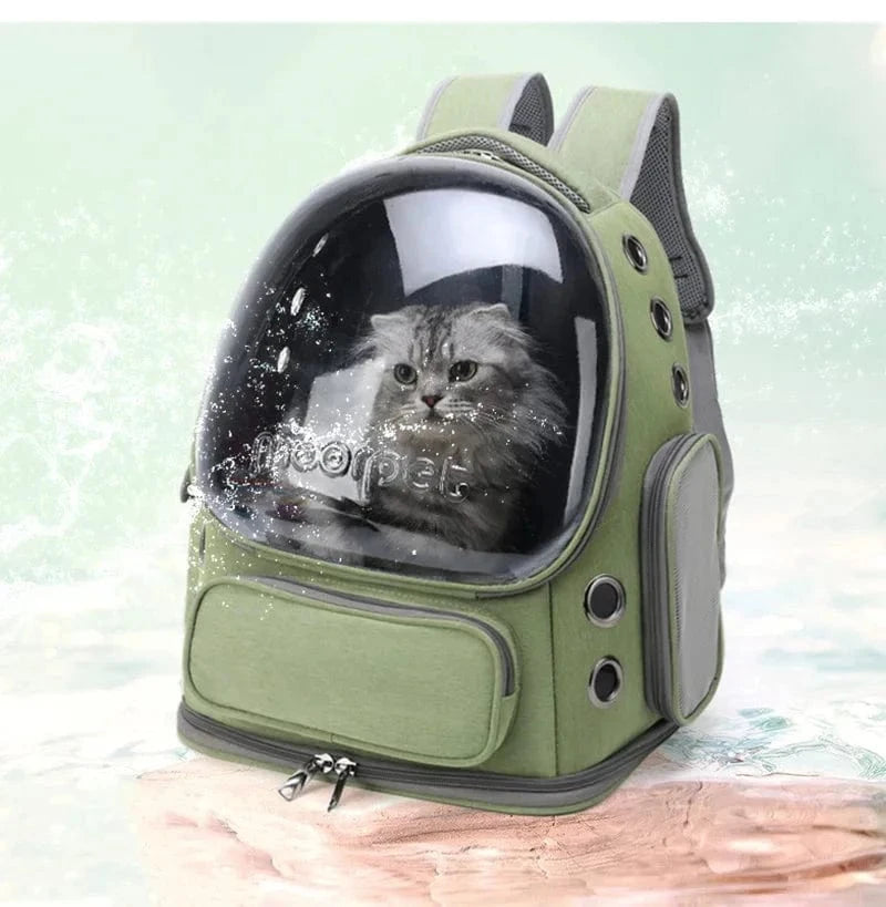 Snuffle Snouts Transparent Pet Cat Carrier Bag Outdoor Travel Backpack for Cats Small Dogs Breathable Cat Carrying Bag Pet Supplies
