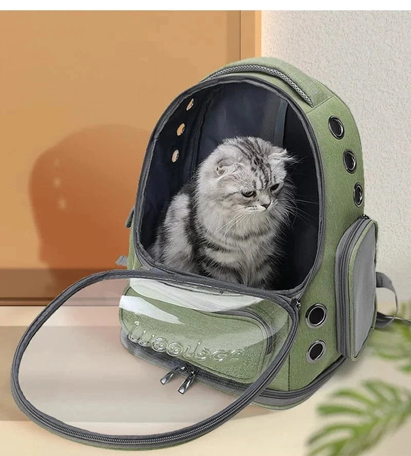 Snuffle Snouts Transparent Pet Cat Carrier Bag Outdoor Travel Backpack for Cats Small Dogs Breathable Cat Carrying Bag Pet Supplies