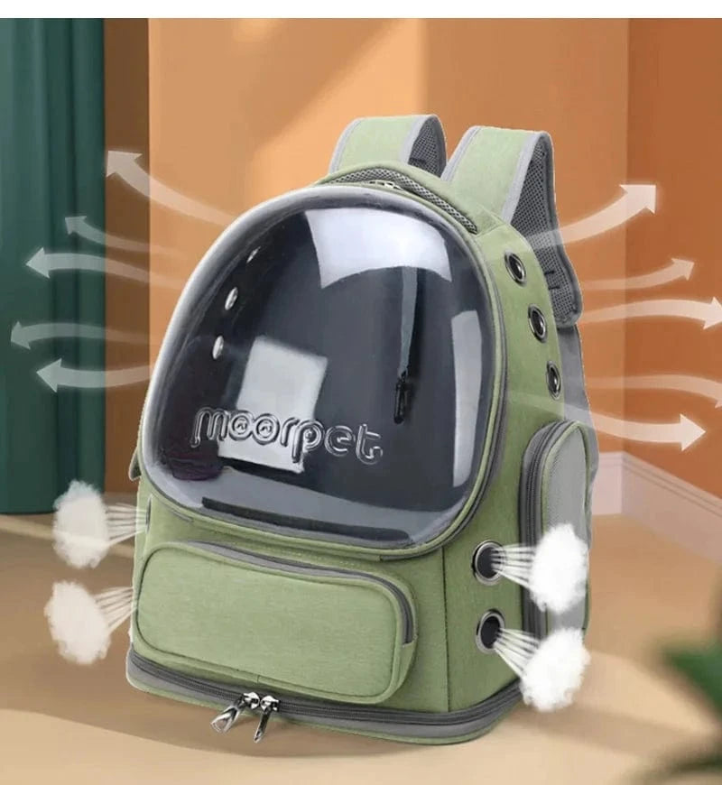 Snuffle Snouts Transparent Pet Cat Carrier Bag Outdoor Travel Backpack for Cats Small Dogs Breathable Cat Carrying Bag Pet Supplies