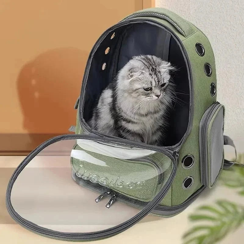 Snuffle Snouts Transparent Pet Cat Carrier Bag Outdoor Travel Backpack for Cats Small Dogs Breathable Cat Carrying Bag Pet Supplies