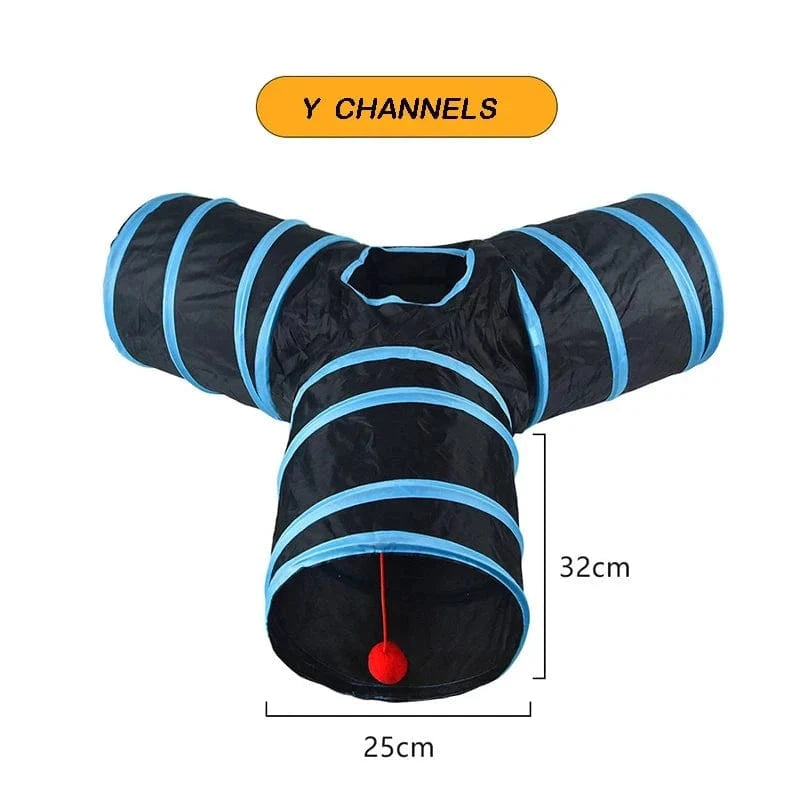Snuffle Snouts Y tunnels Cat Tunnel Foldable Cats Tunnel Cat Toy Breathable Drill Barrel for Indoor loud paper Pet Supplies Cat S Y Pass Play Tunnel