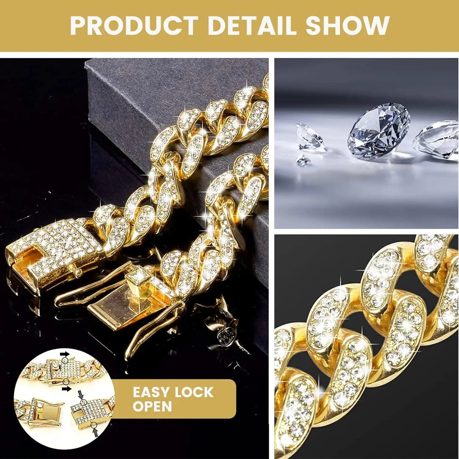 Snuffele Snouts Diamant Cubaanse Kettingen Diamond Cuban Chains