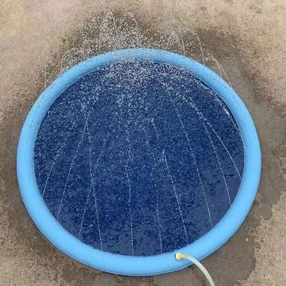 Snuffle Snouts 170cm Summer Dog Toy Splash Sprinkler Pad Pet Swimming Pool Interactive for Pet Children Interactive Outdoor Play Water Mat Toys