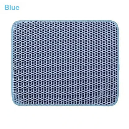 Snuffle Snouts Blue / 30X30cm Cat Litter Mat Double Layer Cat Litter Box Waterproof Mat Non-slip Sand Cat Foldable Pad Washable Mat Pet Clean Supplies