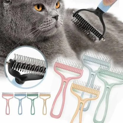Snuffle Snouts Cat Brush Pet Knot Comb 2 in 1 Dogs Cat Fur Knot Cutter Pets Hair Removal Comb Dog Grooming Shedding Tools Pet Cleaning Supplies
