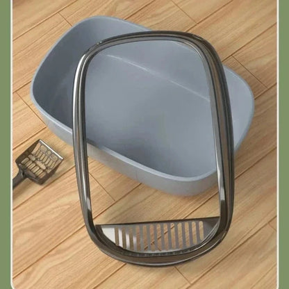 Snuffle Snouts Cat Litter Box Semi-closed Removable Splashproof Cats Toilet Non-Stick Large Capacity Pet Supplies Kitten Tray Cat Toilet Bowl