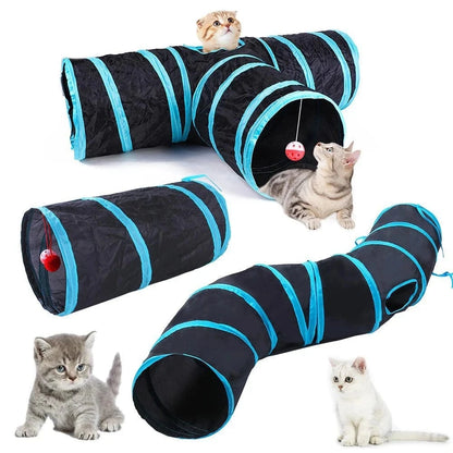 Snuffle Snouts Cat Tunnel  Foldable Cats Tunnel Cat Toy Breathable Drill Barrel for Indoor loud paper Pet Supplies Cat S Y Pass Play Tunnel