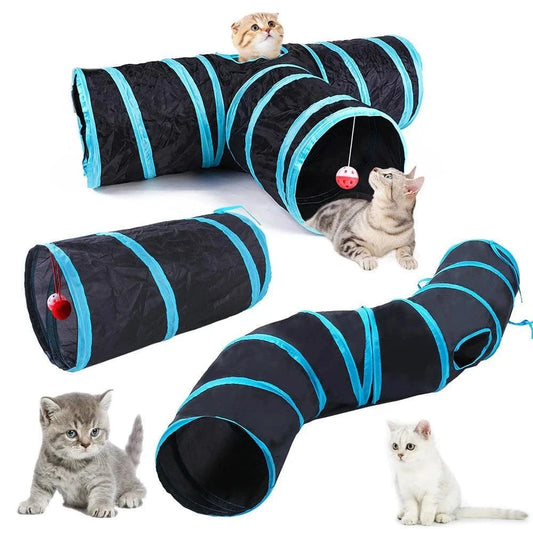 Snuffle Snouts Cat Tunnel  Foldable Cats Tunnel Cat Toy Breathable Drill Barrel for Indoor loud paper Pet Supplies Cat S Y Pass Play Tunnel