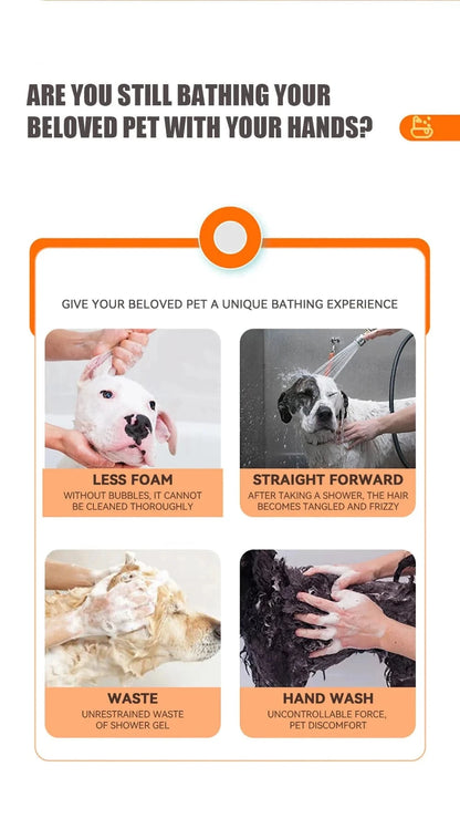 Snuffle Snouts Dog Bath Brush Silicone Pet Shampoo Brush Soap Dog Scrubber Cat Massage Grooming Wash Comb Soft Rubber Puppy Clean Brush
