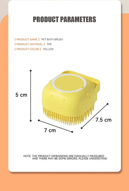 Snuffle Snouts Dog Bath Brush Silicone Pet Shampoo Brush Soap Dog Scrubber Cat Massage Grooming Wash Comb Soft Rubber Puppy Clean Brush
