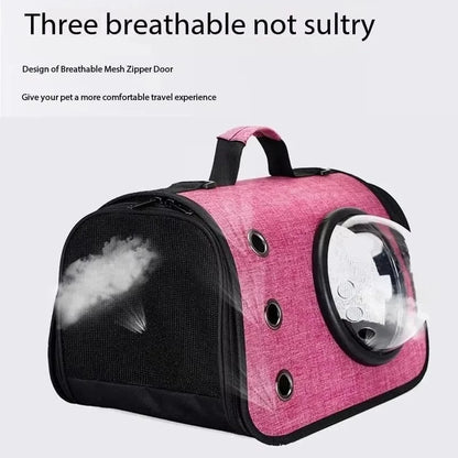 Snuffle Snouts Expandable 3-in-1 Cat Carrier Bag Lightweight Foldable Handheld Tote with Privacy Cover for Small Cats Dogs Travel Accessories