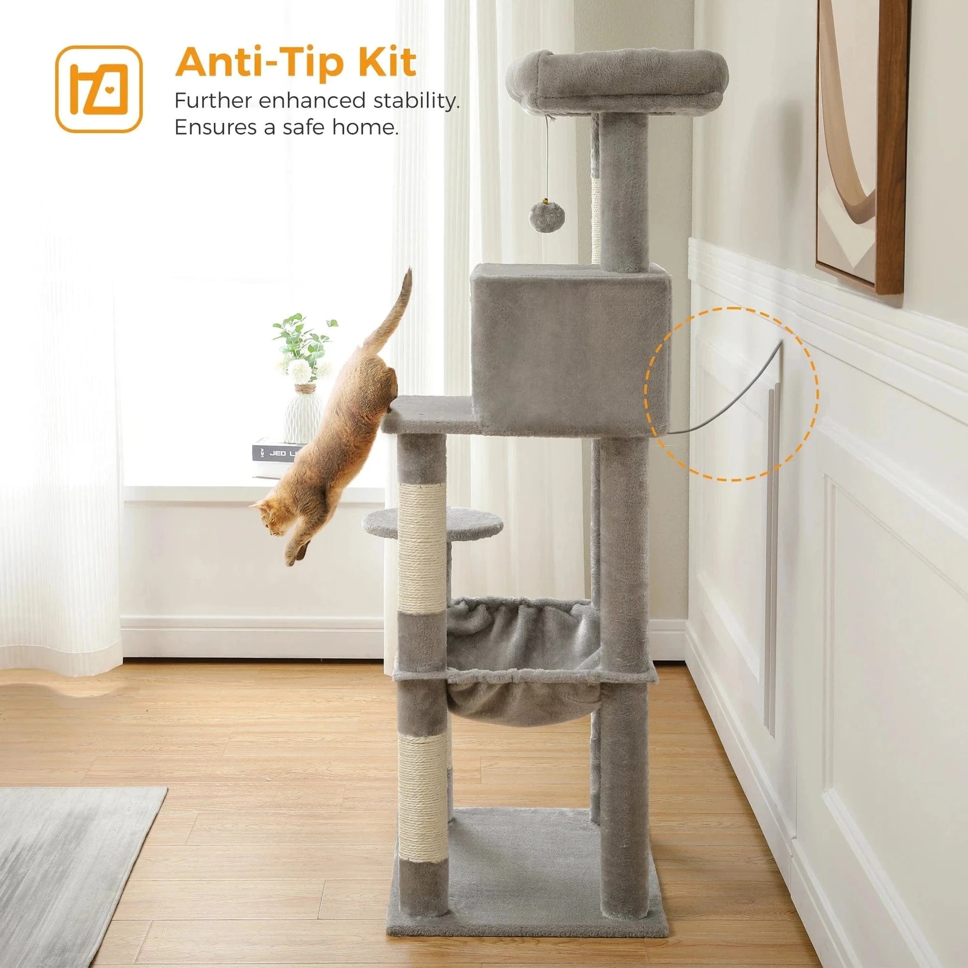 Snuffle Snouts Free Shipping  Multi-Level Cat Tree For Cats With Cozy Perches Stable Cat Climbing Frame Cat Scratch Board Toys Cat Furniture
