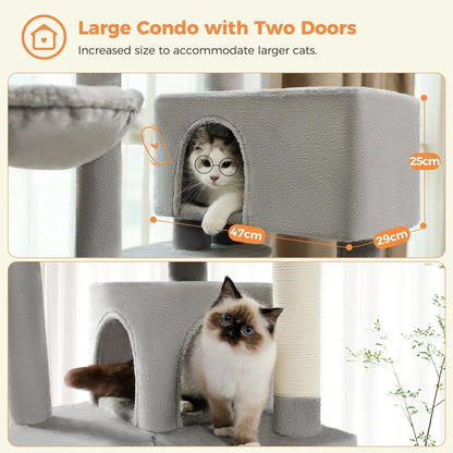 Snuffle Snouts Free Shipping  Multi-Level Cat Tree For Cats With Cozy Perches Stable Cat Climbing Frame Cat Scratch Board Toys Cat Furniture