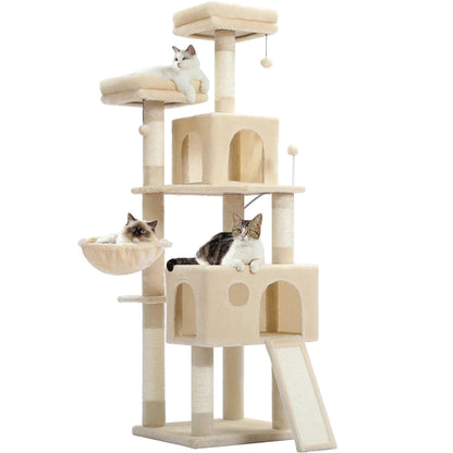 Snuffle Snouts Free Shipping  Multi-Level Cat Tree For Cats With Cozy Perches Stable Cat Climbing Frame Cat Scratch Board Toys Cat Furniture
