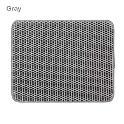 Snuffle Snouts Gray / 45X60cm Cat Litter Mat Double Layer Cat Litter Box Waterproof Mat Non-slip Sand Cat Foldable Pad Washable Mat Pet Clean Supplies