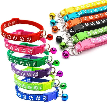 Snuffle Snouts Hot pet for cat bell collar dog print cat collar multi-color optional necklace ring cat rope collar pet supplies