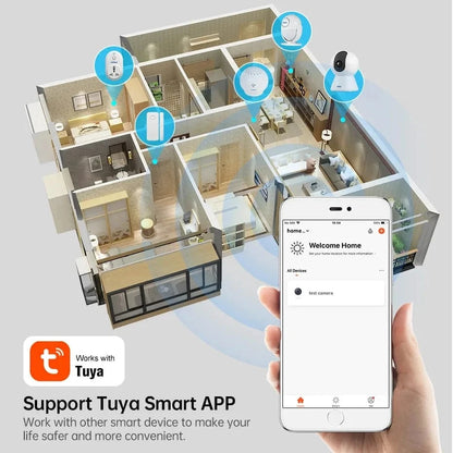 Snuffle Snouts KERUI 5MP Tuya Smart Mini WiFi IP Camera Indoor Wireless Security Home CCTV Surveillance Camera 3MP Full HD With Auto Tracking