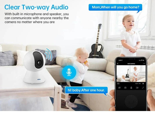 Snuffle Snouts KERUI 5MP Tuya Smart Mini WiFi IP Camera Indoor Wireless Security Home CCTV Surveillance Camera 3MP Full HD With Auto Tracking