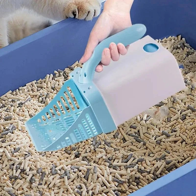 Snuffle Snouts Litter Scooper With Holder Large Capacity Portable Litter Box Scooper Multifunctional Pet Accessories For Small Animal Kitten